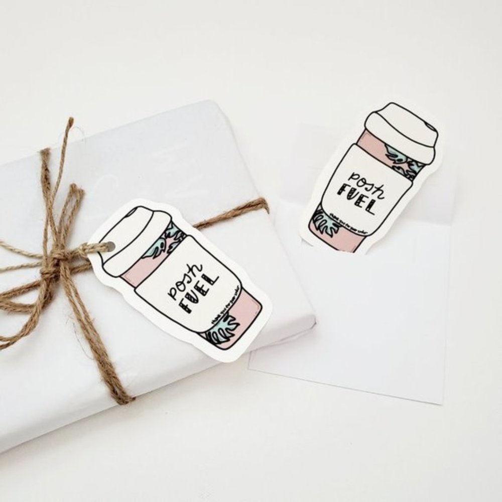 LB064 HANG TAGS Posh Fuel Thank You Travel Coffee or Tea Mug [Price Firm] - Picture 4 of 6